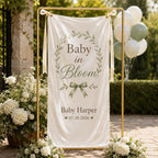 Personalized Floral Baby Shower Fabric Banner – product photo 7