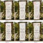 Wedding Welcome Fabric Banner, Personalized Ceremony Backdrop, Custom Floral Wedding Entrance – product photo 2