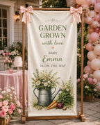 Personalized Garden Baby Shower Fabric Banner – product photo 6