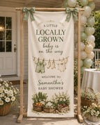 Personalized Garden Baby Shower Fabric Banner – product photo 5