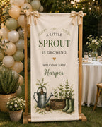 Personalized Garden Baby Shower Fabric Banner – product photo 8