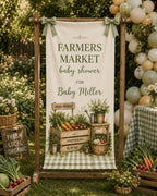 Personalized Garden Baby Shower Fabric Banner – product photo 9
