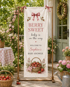 Berry Sweet Baby Shower Banner – main product view