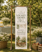 Berry Sweet Baby Shower Banner – product photo 7