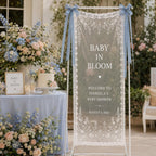 Personalized Lace Baby Shower Banner, Garden Welcome Sign – product photo 4