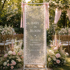 Personalized Lace Baby Shower Banner, Garden Welcome Sign – product photo 5