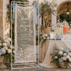 Personalized Lace Baby Shower Banner, Garden Welcome Sign – product photo 9
