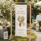 Personalized Flower Market Bridal Shower Banner – product photo 4