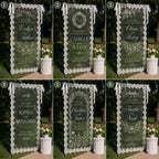 Wedding Welcome Lace Banner, Personalized Sheer Ceremony Sign – product photo 2