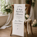 Wedding Memorial Chair Sash, Personalized Reserved Seat Banner – product photo 5