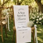 Wedding Memorial Chair Sash, Personalized Reserved Seat Banner – product photo 8