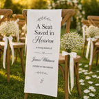 Wedding Memorial Chair Sash, Personalized Reserved Seat Banner – product photo 9