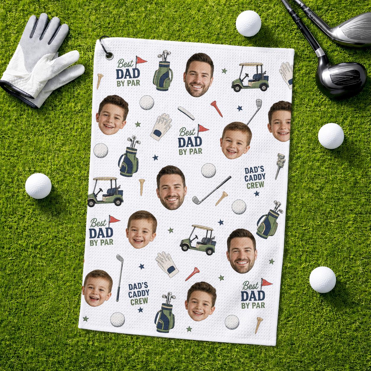Custom Golf Towel, Personalized Photo Golf Accessory, Father’s Day Gift - product image 1