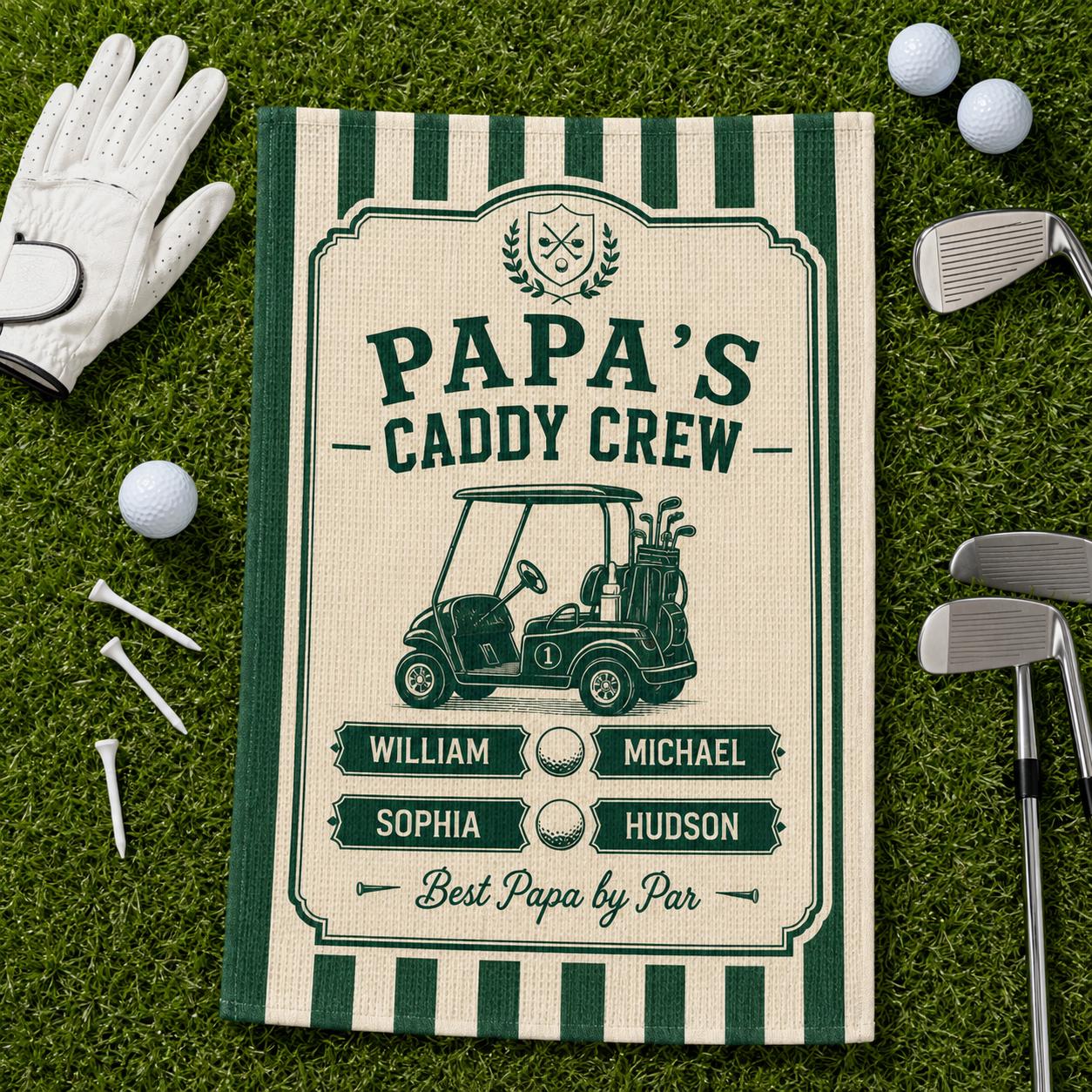 Personalized Golf Towel, Papa's Caddy Crew, Custom Name Golf Accessory - product image 10