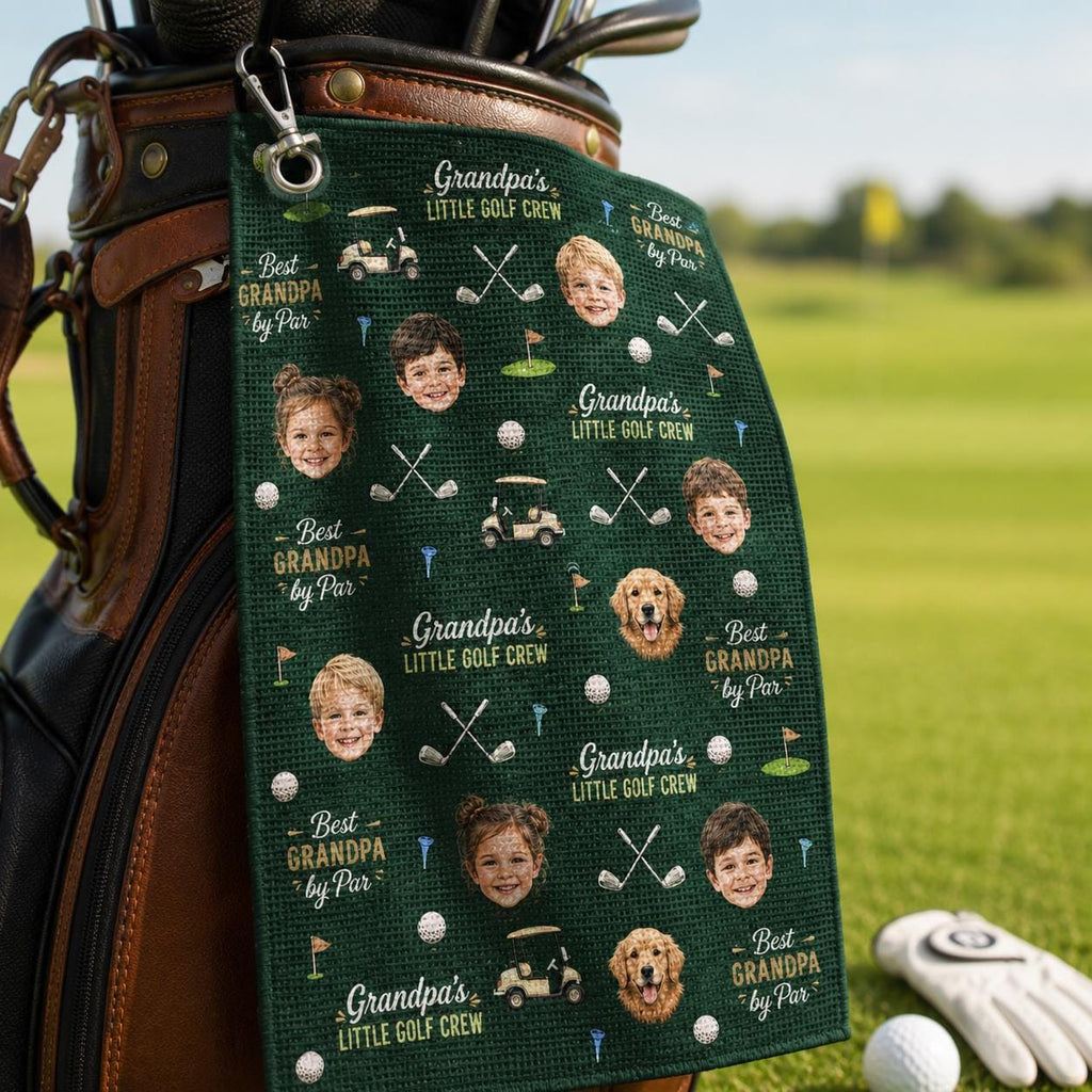 Personalized Golf Towel for Grandpa, Custom Photo Gear, Grandpa Gift - product image 10