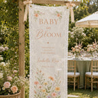 Personalized Lace Welcome Banner, Sheer Fabric Event Decor, Custom Garden Party Sign – product photo 8