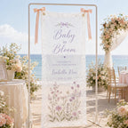 Personalized Lace Welcome Banner, Sheer Fabric Event Decor, Custom Garden Party Sign – product photo 10