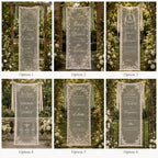 Garden Wedding Lace Banner, Personalized Sheer Wedding Welcome Sign – product photo 2