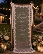 Personalized Lace Engagement Banner – product photo 7