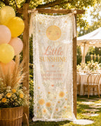 Personalized Lace Baby Shower Banner, Romantic Garden Party Decor – product photo 9