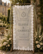French Chateau Wedding Lace Banner – product photo 9