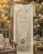 Memorial Lace Banner, Personalized Celebration of Life Sign, Custom Sheer Remembrance Banner – product photo 8