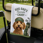 Custom Pet Photo Golf Towel with Name – main product view