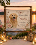 Personalized Pet Memorial Linen Tapestry, Custom Dog Cat Photo Sign, Rainbow Bridge Decor - product image 1