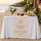 Wedding Bar Table Runner, Personalized Signature Drinks Runner – product photo 4