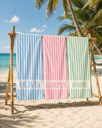 Personalized Striped Beach Towel – product photo 10