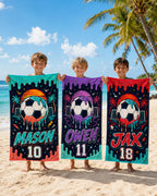 Personalized Soccer Beach Towel – product photo 5