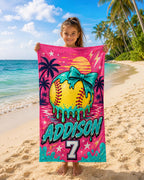 Personalized Softball Beach Towel – product photo 6