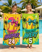 Personalized Softball Beach Towel – product photo 7