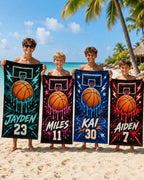 Personalized Basketball Beach Towel – product photo 5