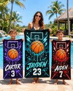 Personalized Basketball Beach Towel – product photo 6