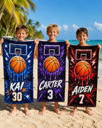 Personalized Basketball Beach Towel – product photo 9