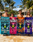 Personalized Pickleball Beach Towel – main product view