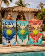 Personalized Tennis Beach Towel – product photo 9