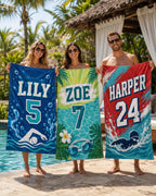 Personalized Beach Towel, Custom Name Pool Towel – product photo 6