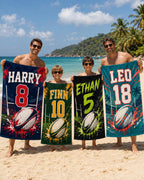 Personalized Rugby Jersey Beach Towel – product photo 6