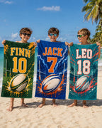 Personalized Rugby Jersey Beach Towel – product photo 8