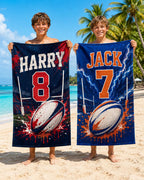 Personalized Rugby Jersey Beach Towel – product photo 9
