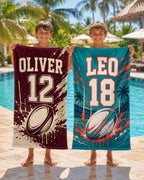Personalized Rugby Jersey Beach Towel – product photo 10