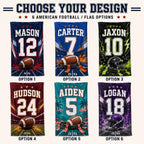 Personalized Football Jersey Beach Towel – Custom Name Pool Towel – product photo 2