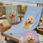 Personalized Dog Beach Towel – Custom Name Pool Towel – product photo 5