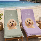 Personalized Dog Beach Towel – Custom Name Pool Towel – main product view