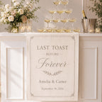 Personalized Wedding Bar Sign, Satin Cocktail Banner – main product view