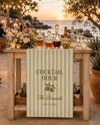 Welcome Drinks Table Runner, Personalized Wedding Bar Sign – product photo 6