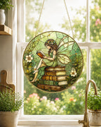 Personalized Reading Fairy Stained Glass Suncatcher – product photo 10
