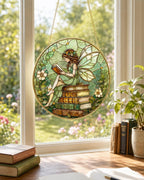 Personalized Reading Fairy Stained Glass Suncatcher – product photo 7